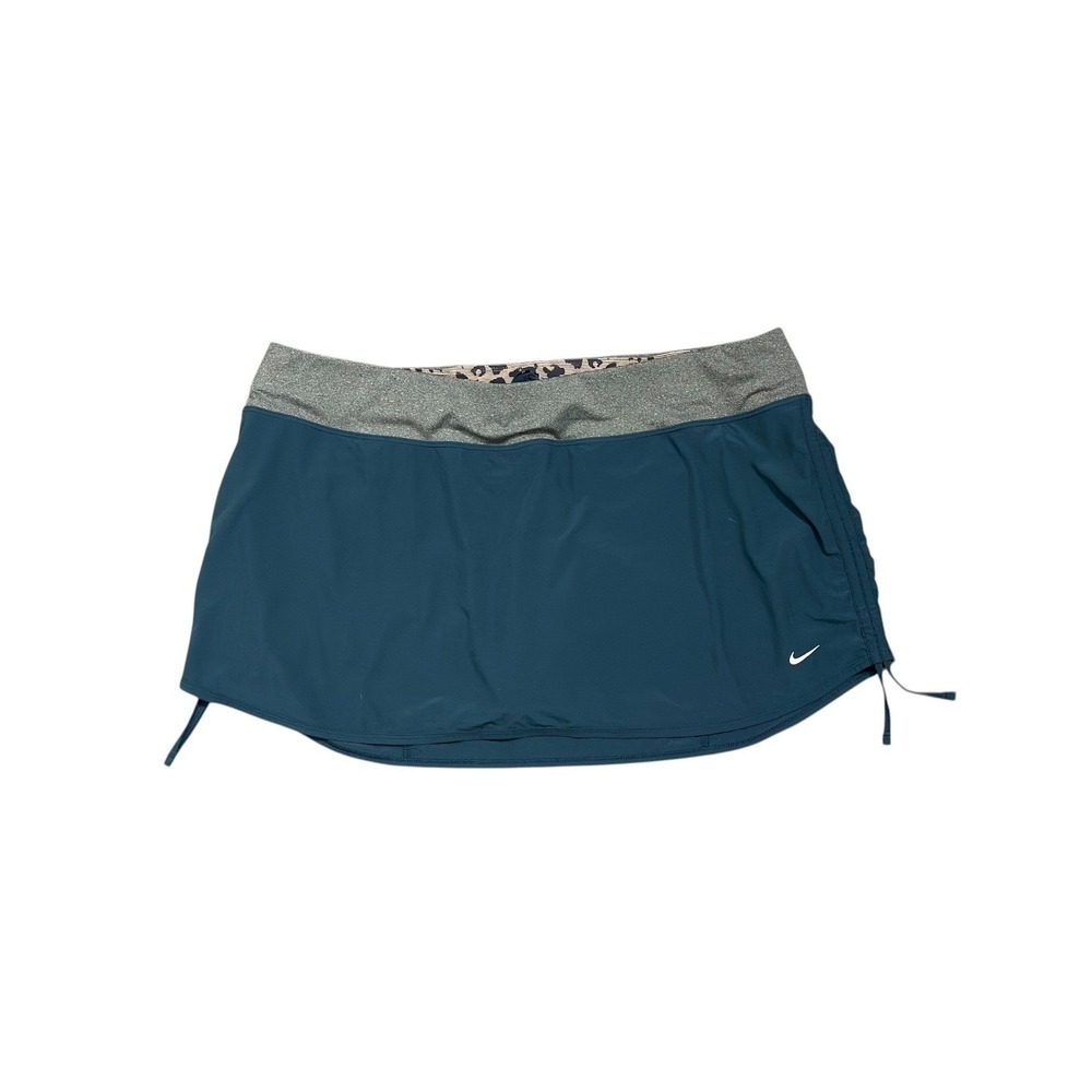 Nike Dri-FIT Athleisure Running Skort Teal Leopard Print Athletic Sporty SZ XXL